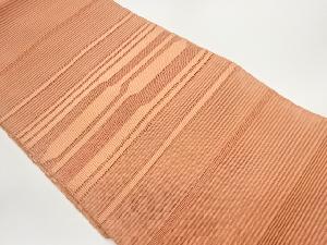 絽綴れ変わり織抽象縞模様織出し名古屋帯